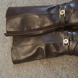 Tommy Hilfiger Dark Brown Leather Boots